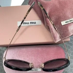 MIU MIU Crystal/Velvet Sunglasses Black Miu Miu | Accessories | Miu Miu Crystalvelvet Sunglasses  main image 3